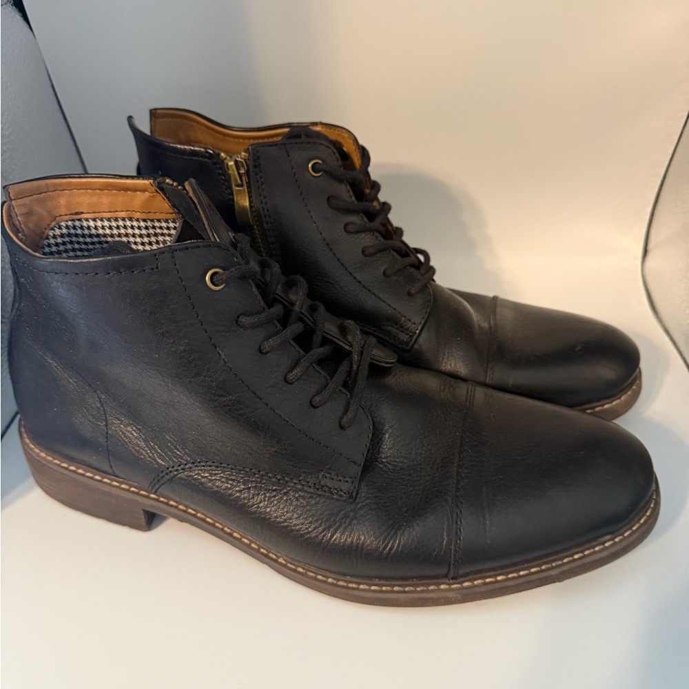 Men's Black Leather Boots by Aston Grey
